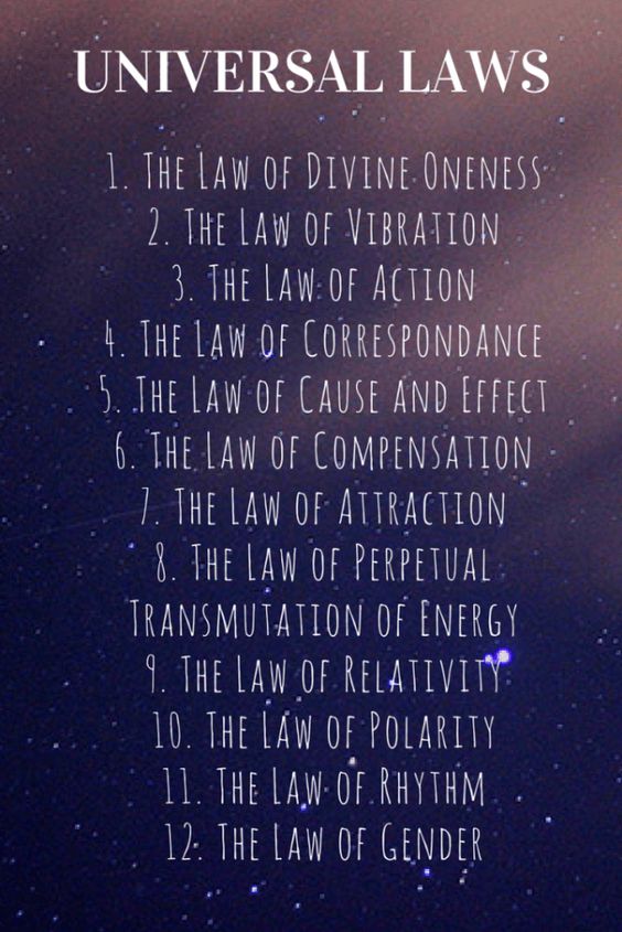 Laws of Universe